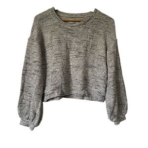 Madewell Texture And Thread Woman’s Small Bubble Sleeve Pullover Top